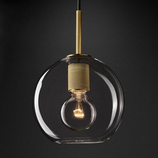 Clear Glass Brass Pendant Light - 205GPL - Modefinity