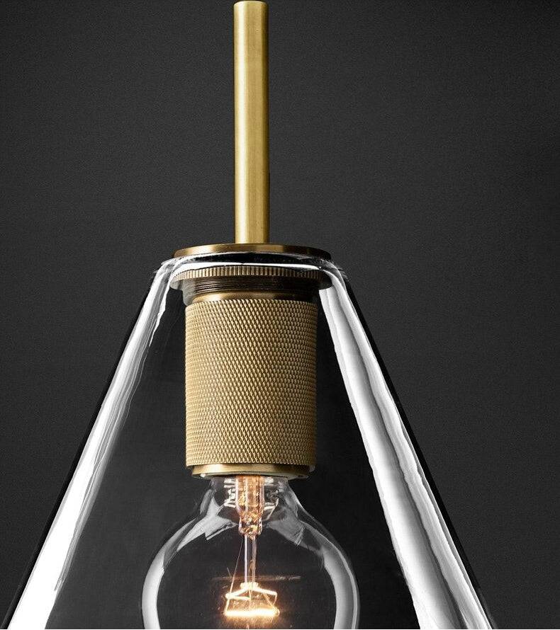 Clear Glass Brass Pendant Light - 205GPL - Modefinity