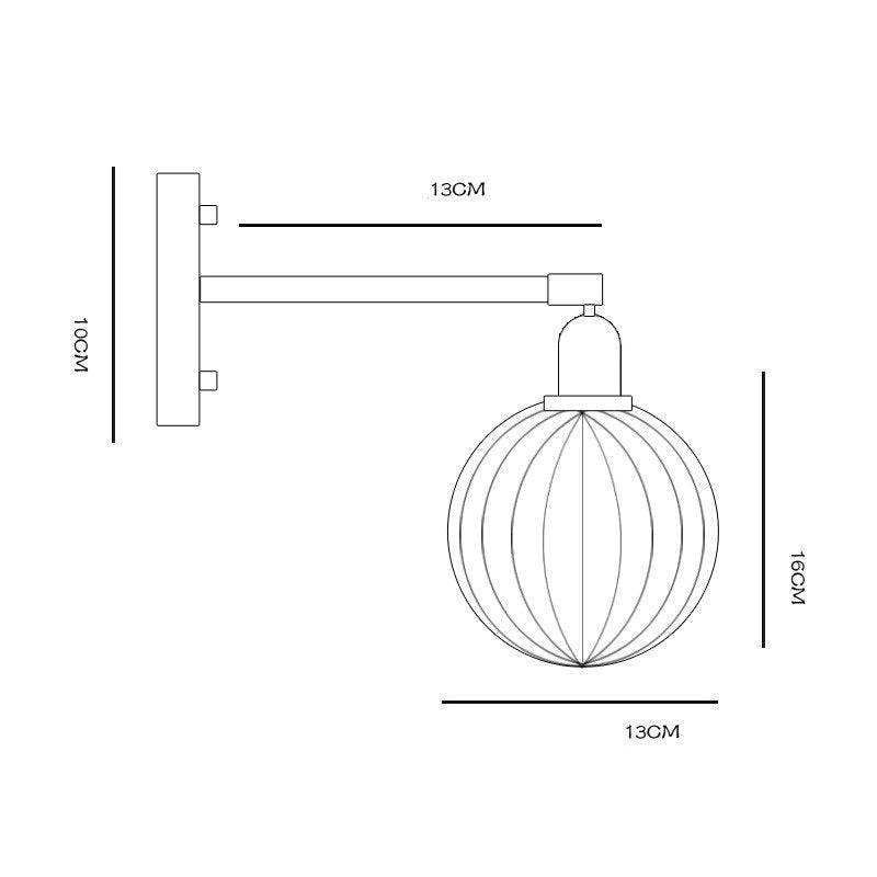 Clear Glass Brass Wall Light - 233GBWL - Modefinity