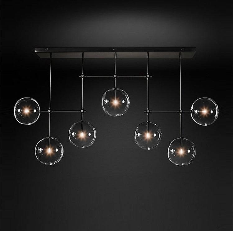 Contemporary Chandelier With Clear Globe Bubbles - 1GCH1 - Modefinity