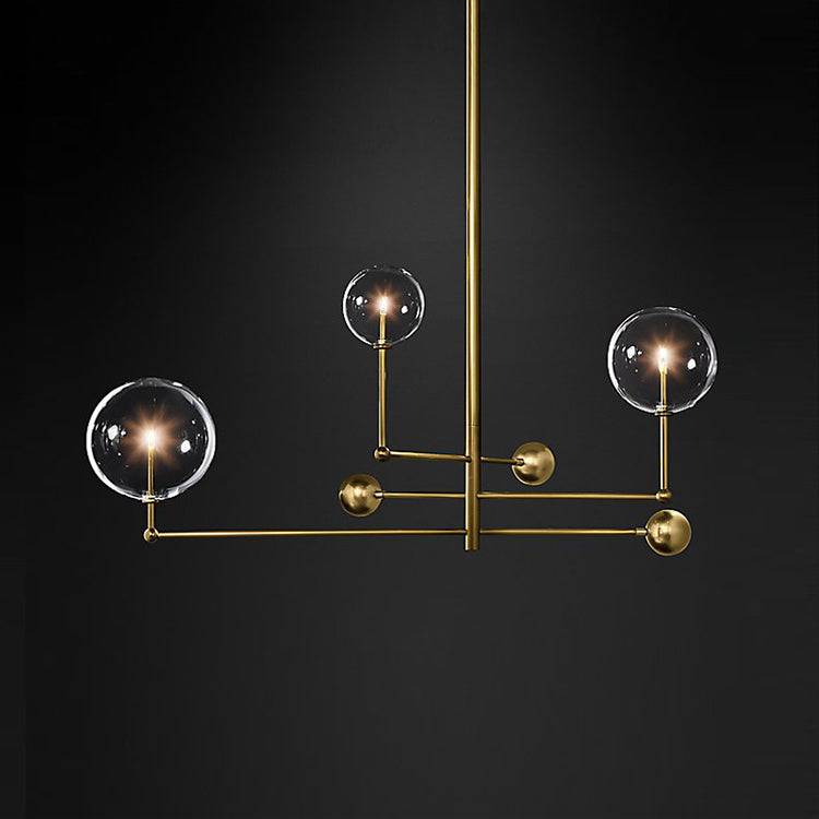 Contemporary Chandelier With Clear Globe Bubbles - 1GCH1 - Modefinity