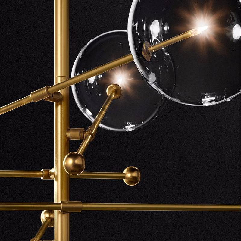 Contemporary Chandelier With Clear Globe Bubbles - 1GCH1 - Modefinity