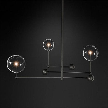 Contemporary Chandelier With Clear Globe Bubbles - 1GCH1 - Modefinity