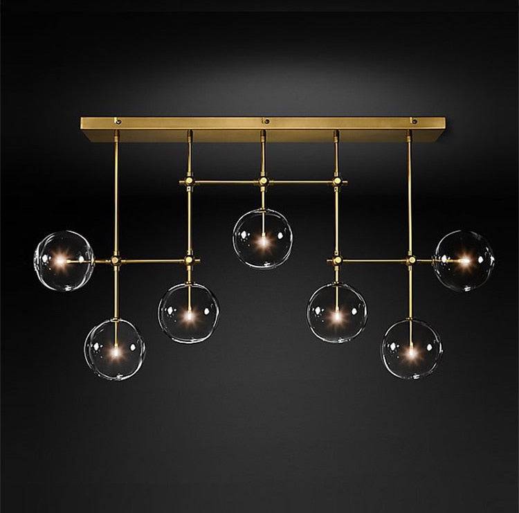 Contemporary Chandelier With Clear Globe Bubbles - 1GCH1 - Modefinity