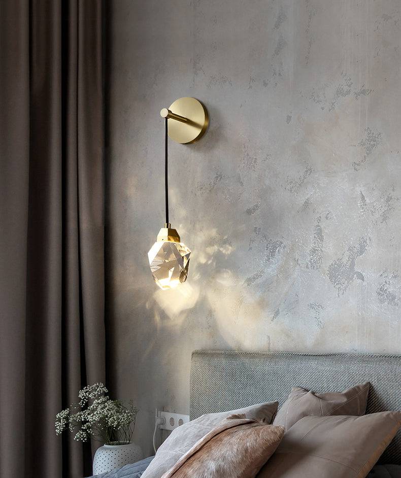 Crystal Brass Wall Light - 101CRL - Modefinity