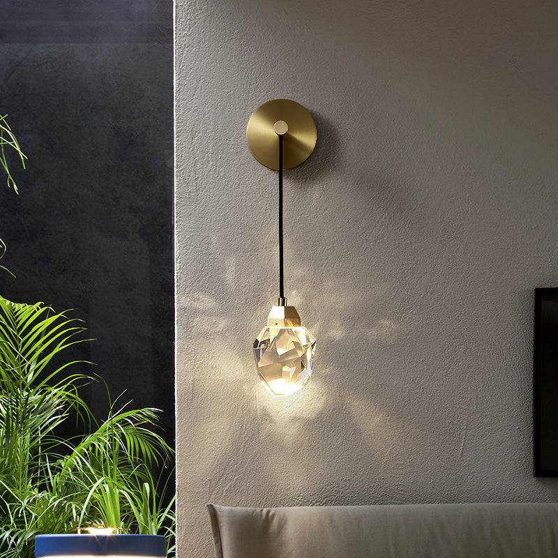 Crystal Brass Wall Light - 101CRL - Modefinity