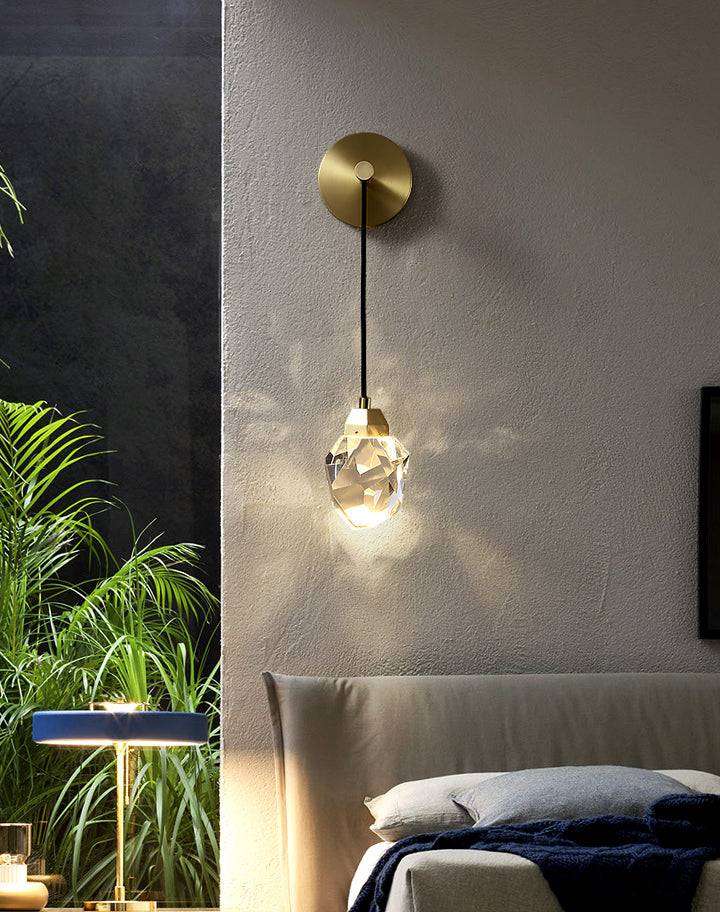 Crystal Brass Wall Light - 101CRL - Modefinity