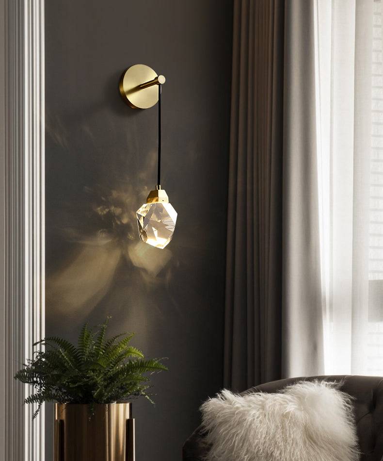 Crystal Brass Wall Light - 101CRL - Modefinity