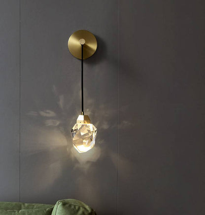 Crystal Brass Wall Light - 101CRL - Modefinity