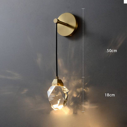 Crystal Brass Wall Light - 101CRL - Modefinity