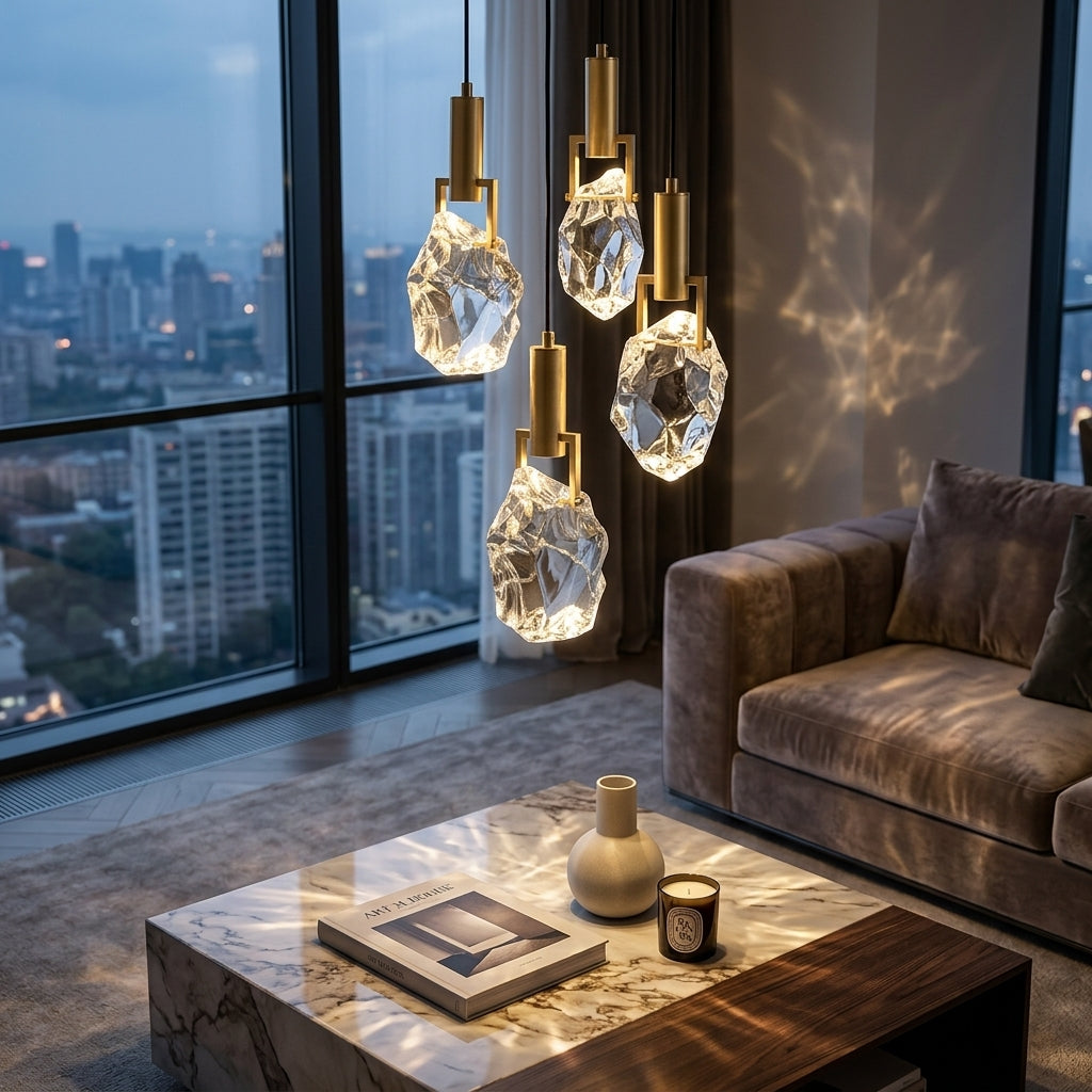 Ambient Brass Crystal Pendant Light - 101CL - Modefinity