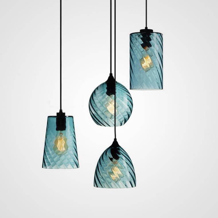 Curved Glass Pendant Light - 201GPL - Modefinity