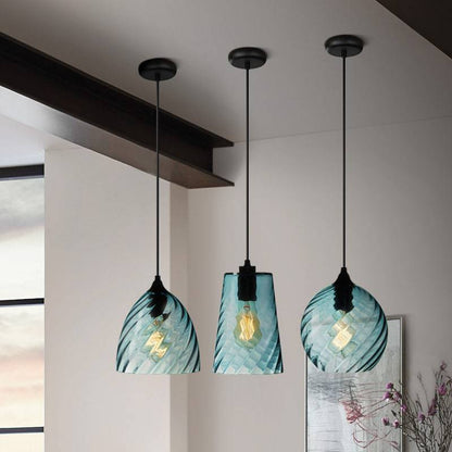 Curved Glass Pendant Light - 201GPL - Modefinity