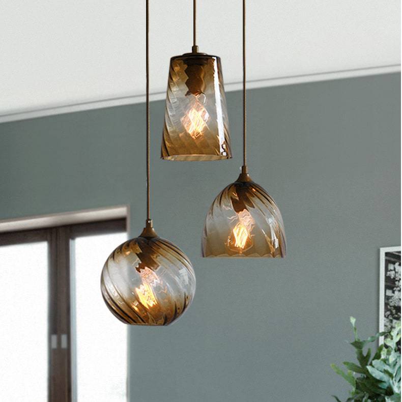 Curved Glass Pendant Light - 201GPL - Modefinity