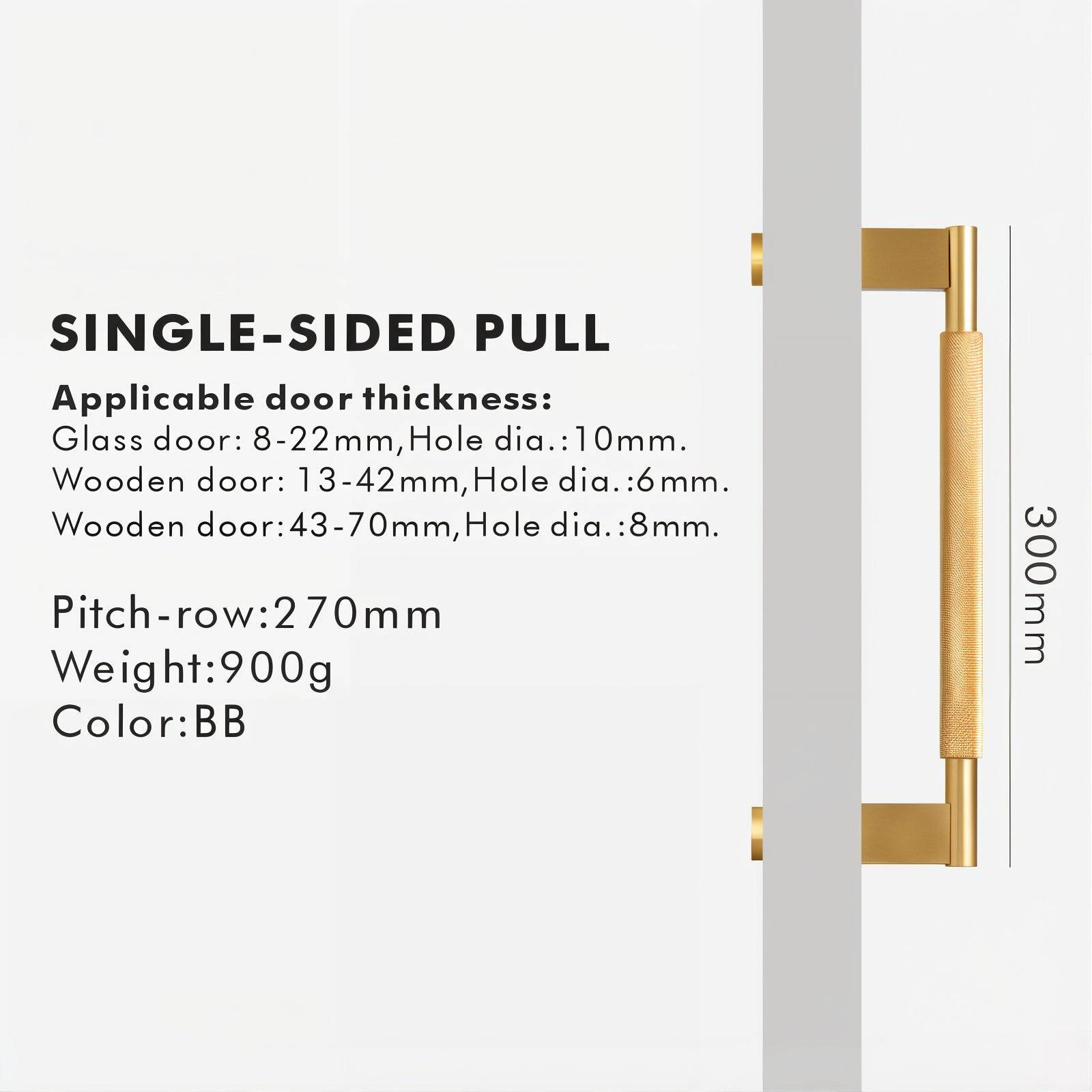 Double Sided Brass Pull Handle - Modefinity