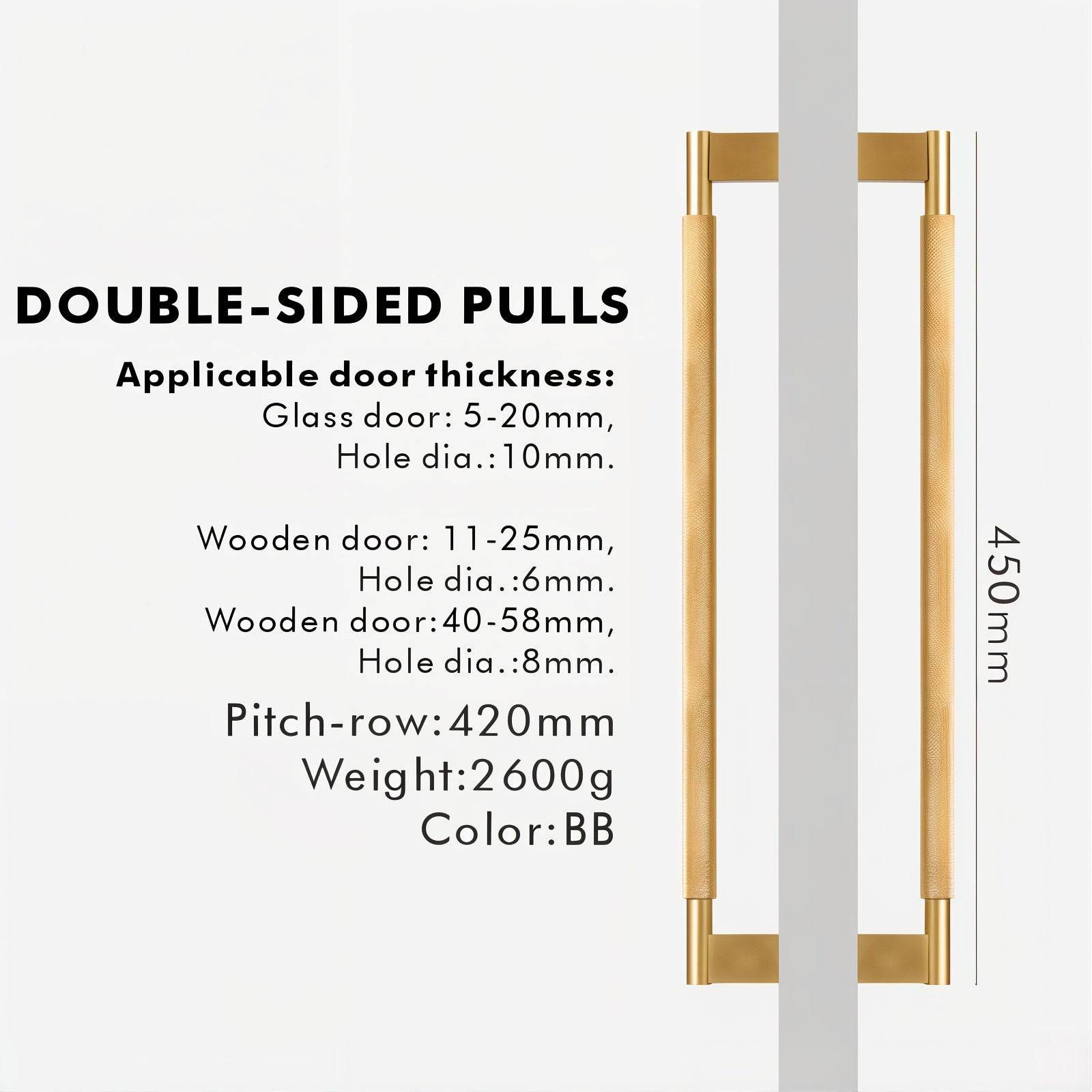 Double Sided Brass Pull Handle - Modefinity