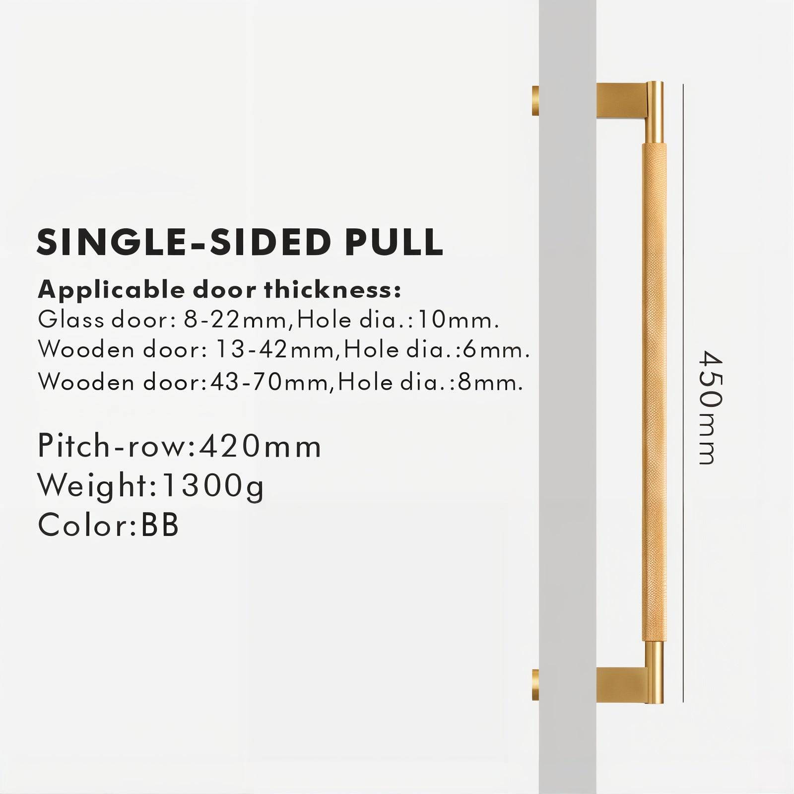 Double Sided Brass Pull Handle - Modefinity