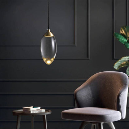 Egg-shape Brass Crystal Pendant Light - 102CL - Modefinity