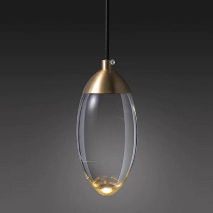 Egg-shape Brass Crystal Pendant Light - 102CL - Modefinity