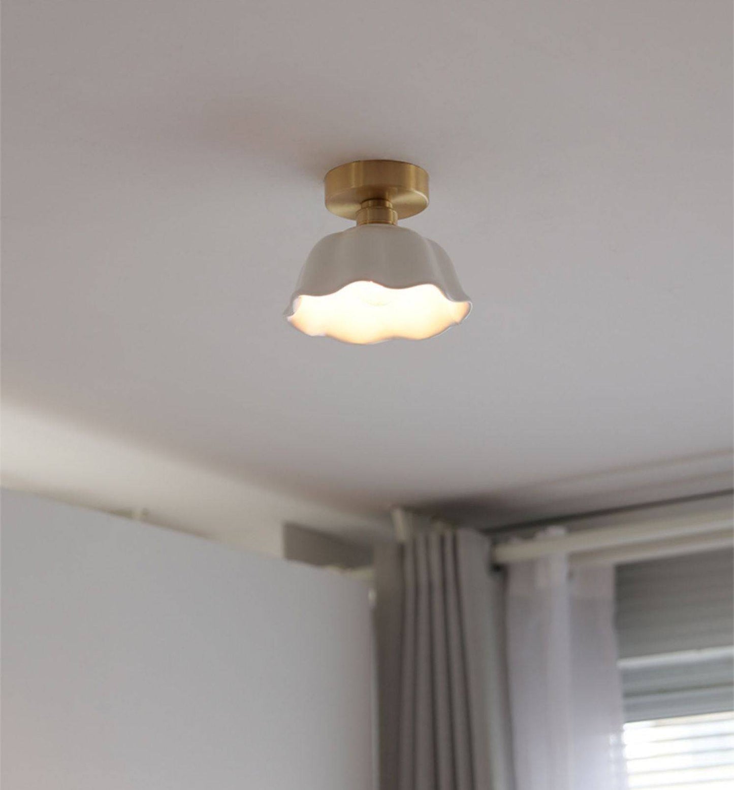 Flower Ceramic Brass Pendant Light - 108PL - Modefinity