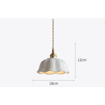 Flower Ceramic Brass Pendant Light - 108PL - Modefinity