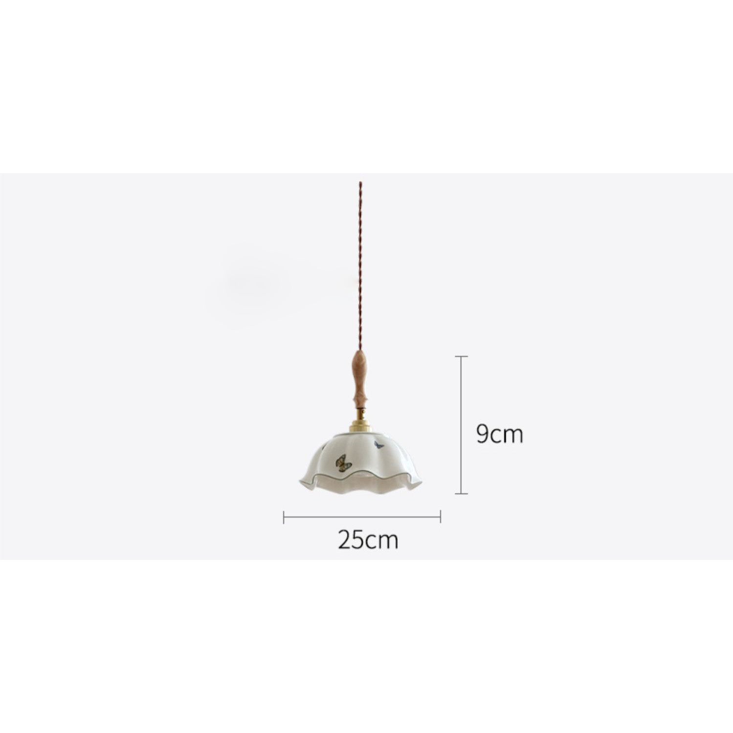 Flower Ceramic Wood Pendant Light - 115PL - Modefinity