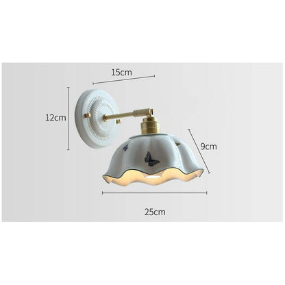 Flower Shape Ceramic Wall Sconce - 108CWP - Modefinity