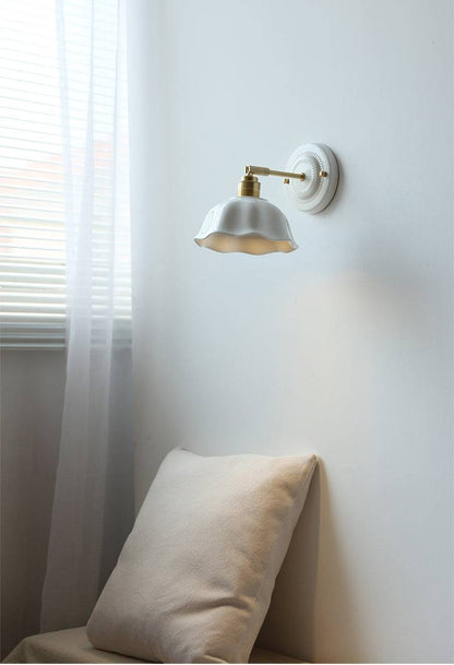 Flower Shape Ceramic Wall Sconce - 108CWP