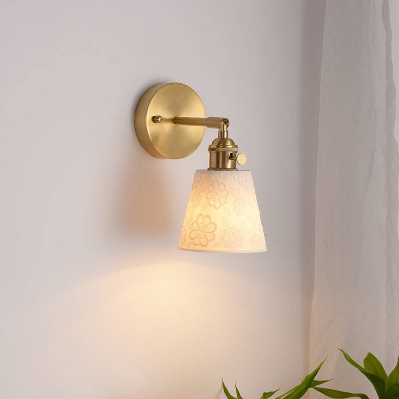 Flower White Ceramic Wall Light - 209ST - Modefinity