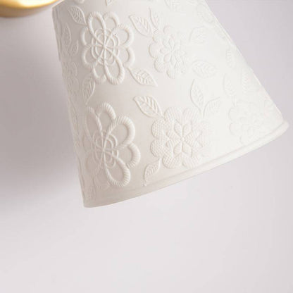 Flower White Ceramic Wall Light - 209ST - Modefinity