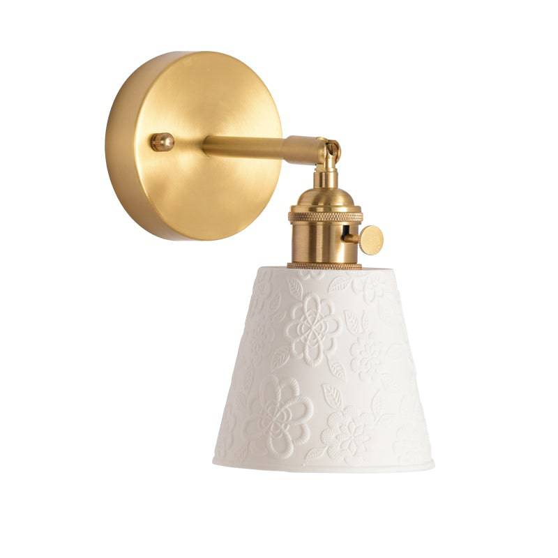 Flower White Ceramic Wall Light - 209ST - Modefinity