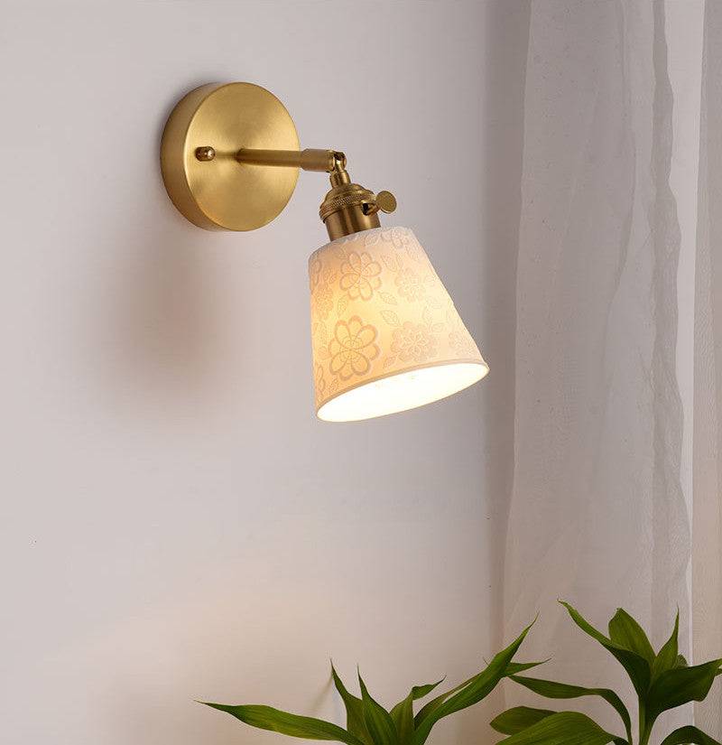 Flower White Ceramic Wall Light - 209ST - Modefinity