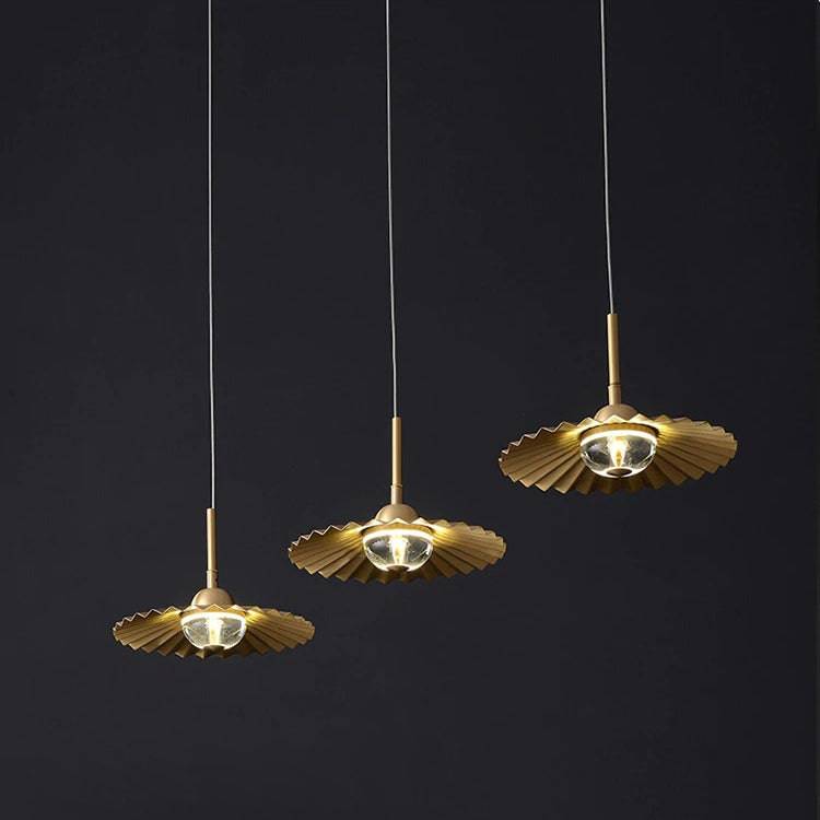 Fluted Brass Crystal Pendant Light - 104CL - Modefinity