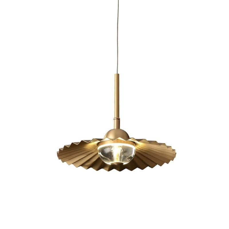 Fluted Brass Crystal Pendant Light - 104CL - Modefinity