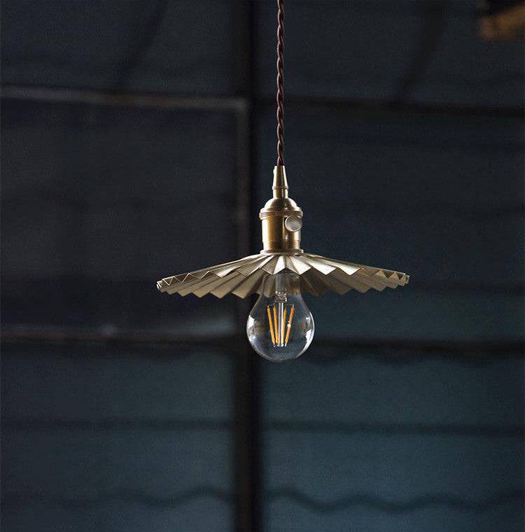 Fluted Brass Pendant Light - 102PL - Modefinity