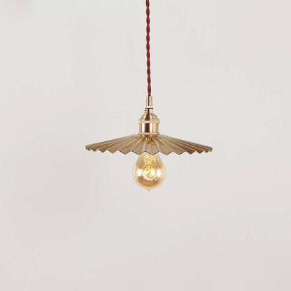 Fluted Brass Pendant Light - 102PL - Modefinity