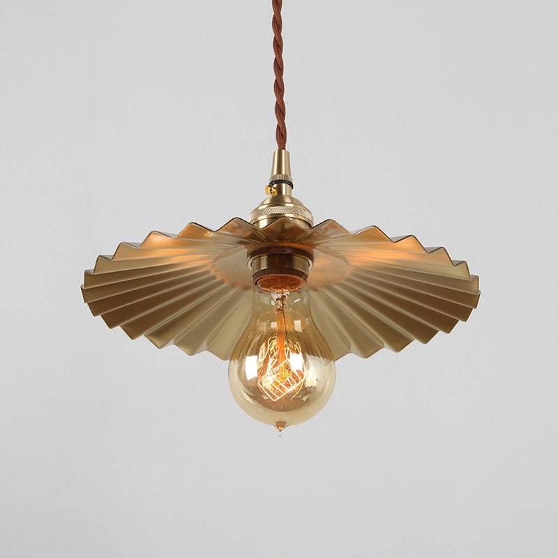 Fluted Brass Pendant Light - 102PL - Modefinity