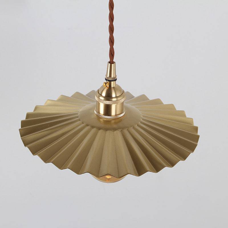 Fluted Brass Pendant Light - 102PL - Modefinity