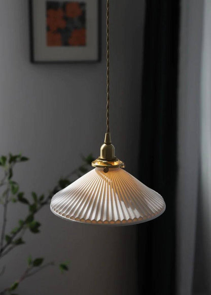 Fluted Ceramic Pendant Light - 101PL - Modefinity