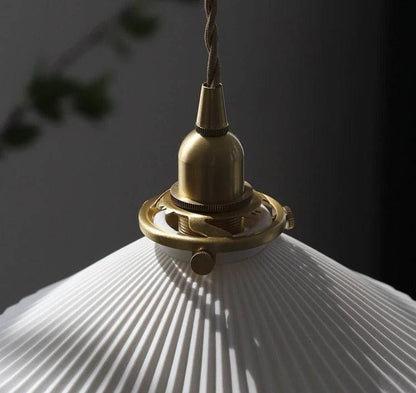 Fluted Ceramic Pendant Light - 101PL - Modefinity