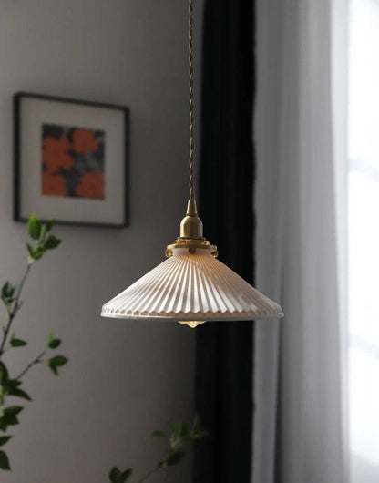 Fluted Ceramic Pendant Light - 101PL - Modefinity