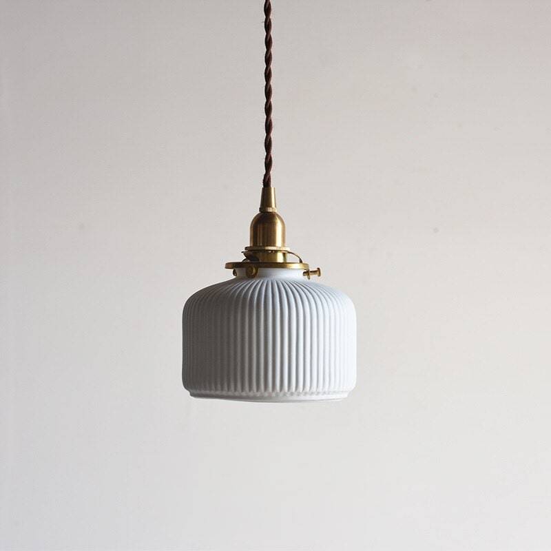 Fluted Ceramic Pendant Light - 110PL - Modefinity