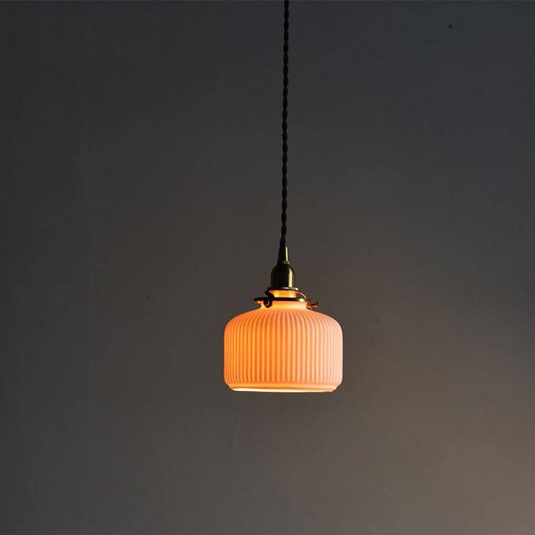 Fluted Ceramic Pendant Light - 110PL - Modefinity