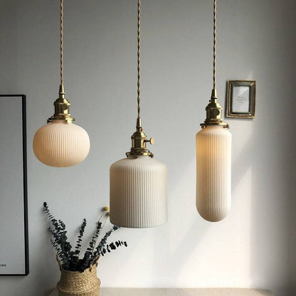 Fluted Ceramic Pendant Light - 111PL - Modefinity