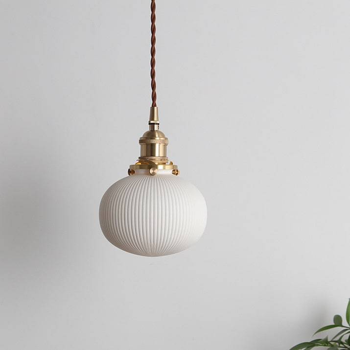 Fluted Ceramic Pendant Light - 111PL - Modefinity