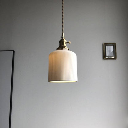 Fluted Ceramic Pendant Light - 111PL - Modefinity