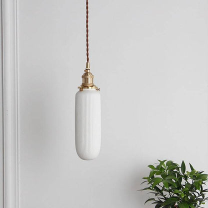 Fluted Ceramic Pendant Light - 111PL