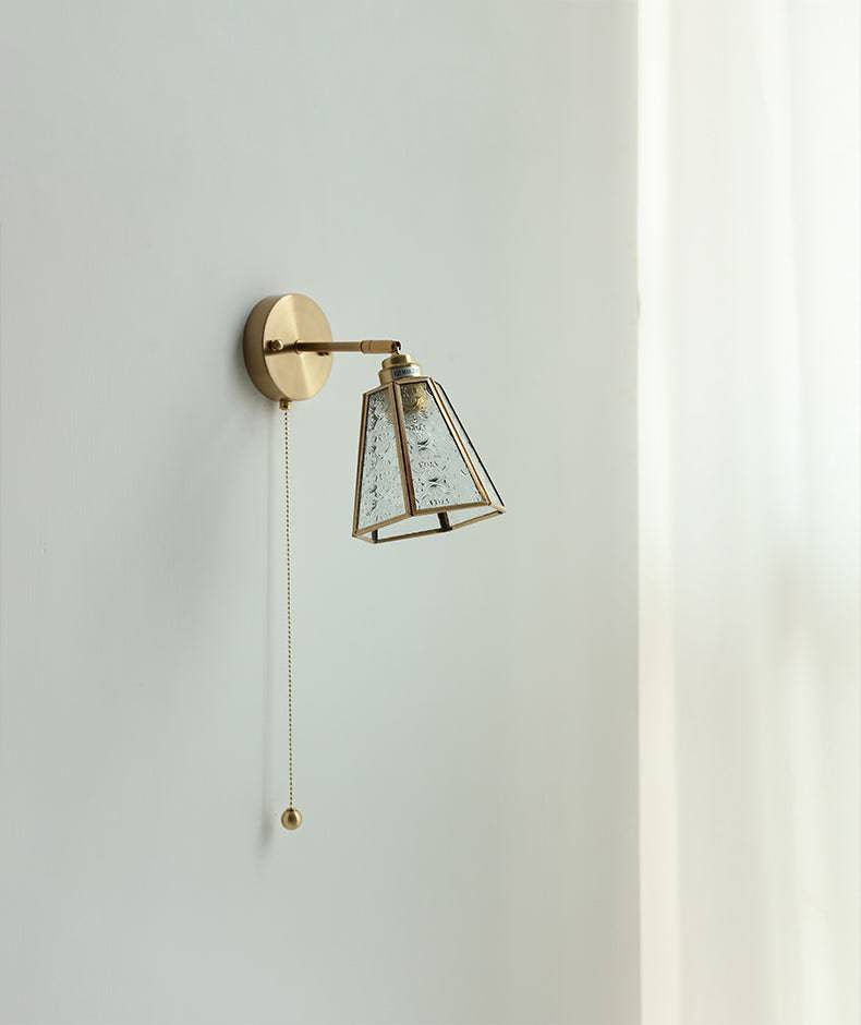 Glass Brass Wall Light - 204GBWL - Modefinity