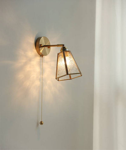 Glass Brass Wall Light - 204GBWL - Modefinity