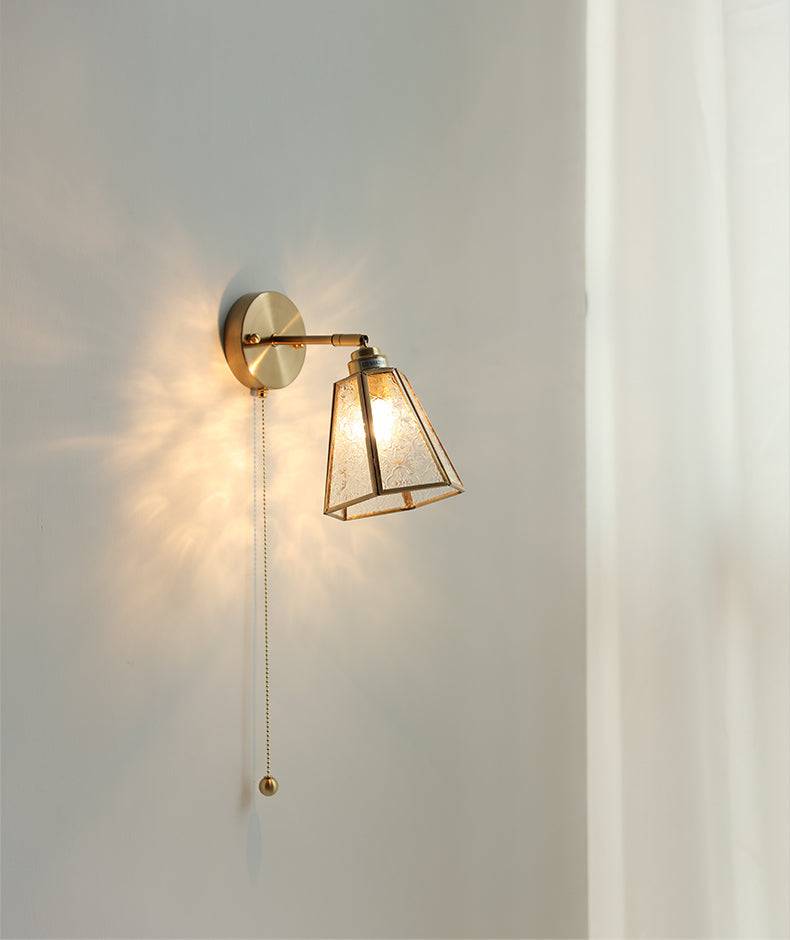 Glass Brass Wall Light - 204GBWL - Modefinity